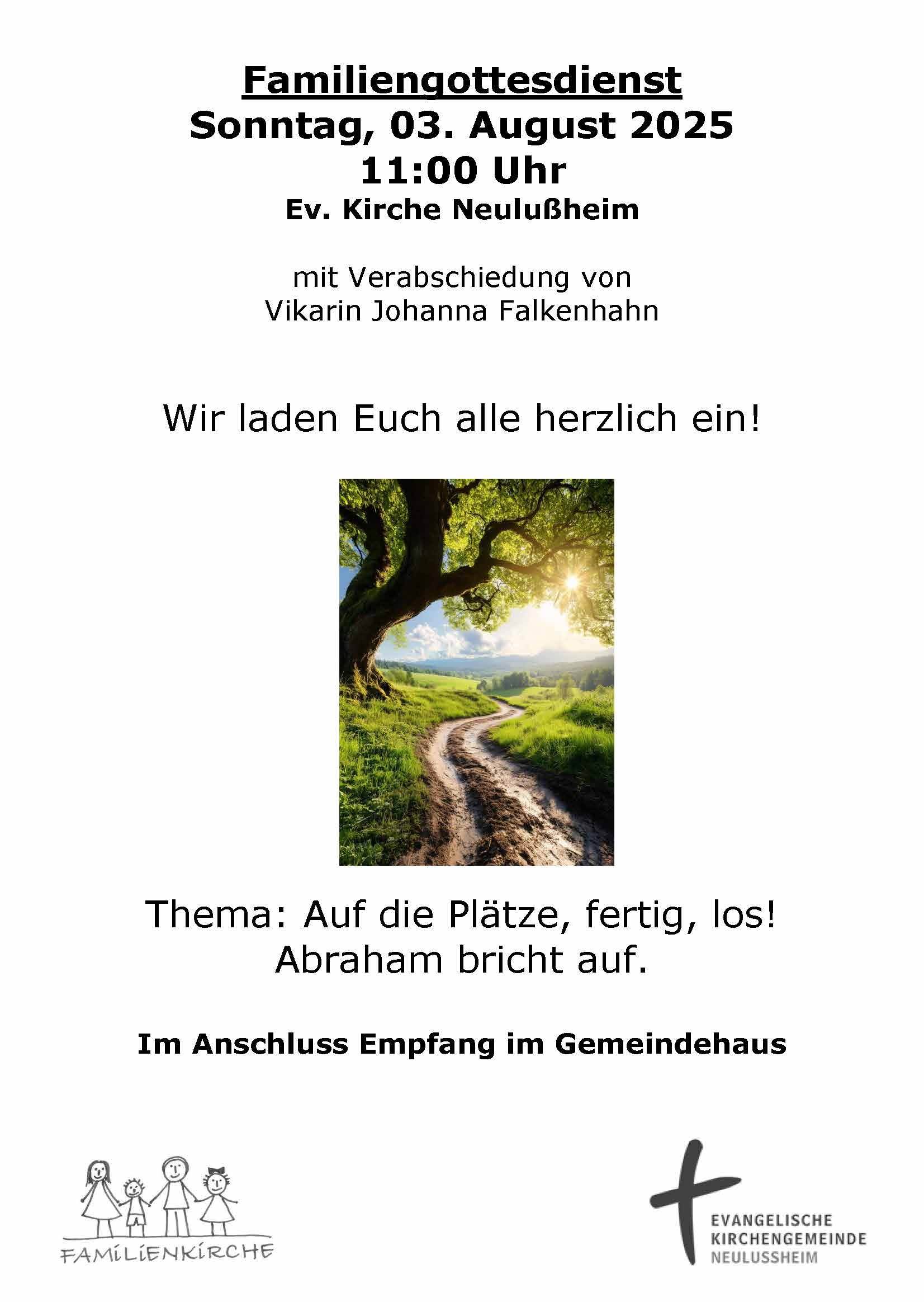Familiengottesdienst Sonntag, 03. August 2025